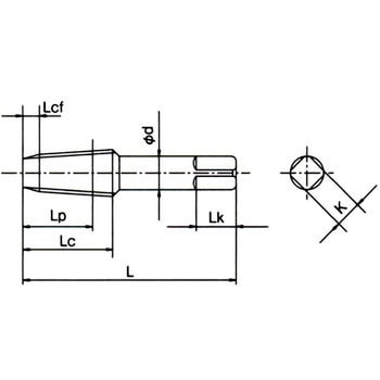 管用テーパタップ(英式) TiNコーティング TIN-TPT