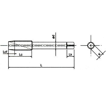 VOT-O-SFT 1.5P UMA STD M8×1.25 スパイラルタップ(超硬Vコーティング