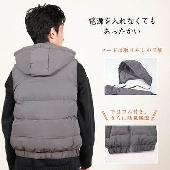 電熱ベスト9箇所発熱 SHB-8 服のみ販売 さくら電子
