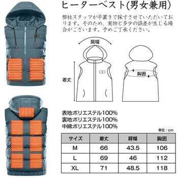 電熱ベスト9箇所発熱 SHB-8 服のみ販売 さくら電子