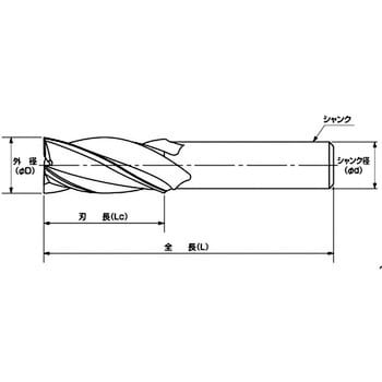 OSG TiNコート2刃ショート エンドミル EX-TIN-EDS 18.9 - その他道具、工具