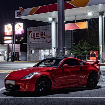 Z33 フェアレディZ 前期用 USで人気モデル 高輝度LED LEDラインヘッドライト ブラック 78WORKS