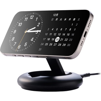 ワイヤレス充電器 Qi認証 Qi2対応 15W/7.5W/5W マグネット式 卓上スタンド 2Way ケーブル付属 1m エレコム