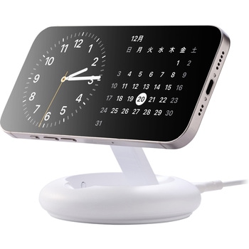 ワイヤレス充電器 Qi認証 Qi2対応 15W/7.5W/5W マグネット式 卓上スタンド 2Way ケーブル付属 1m エレコム