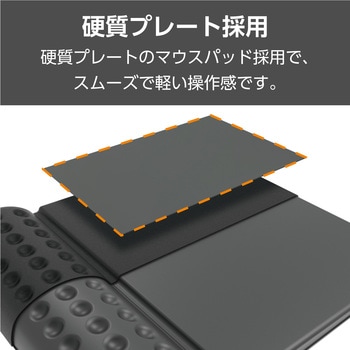 マウスパッド リストレスト 一体型 低反発 手首 疲労軽減 硬質プレート 軽い操作感 ズレにくい 20.2×23cm エレコム