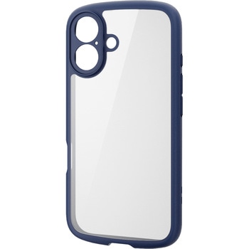 iPhone 16 ケース ハイブリッド 衝撃吸収 軽量 薄型 カメラレンズ保護設計 ストラップホール付 エレコム