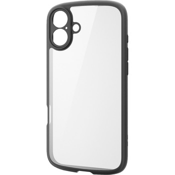 iPhone 16 Plus ケース ハイブリッド 衝撃吸収 軽量 薄型 カメラレンズ保護設計 ストラップホール付 エレコム
