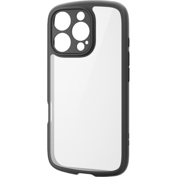 iPhone 16 Pro ケース ハイブリッド 衝撃吸収 軽量 薄型 カメラレンズ保護設計 ストラップホール付 エレコム