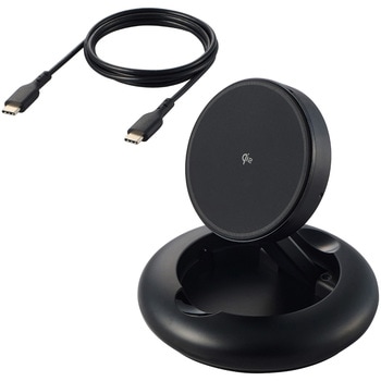 ワイヤレス充電器 Qi認証 Qi2対応 15W/7.5W/5W マグネット式 卓上スタンド 2Way ケーブル付属 1m エレコム