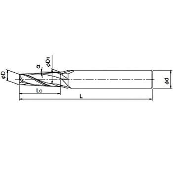 OSG 2刃レギュラ エンドミル TPDR 8×6° - www.proconnections.com