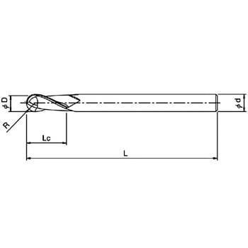 超硬ボールエンドミル 超微結晶DIAコート 2刃 DIA-EBD オーエスジー