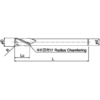 OSG 超微結晶DIAコート2刃コーナーRショート形 エンドミル DIA-CR-EDS