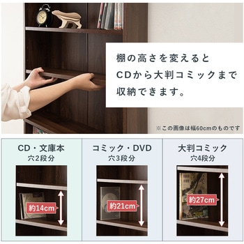 大容量 本棚 スリム 萩原