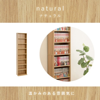 大容量 本棚 スリム 萩原
