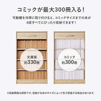 1cm刻みで調節できる 本棚 幅60cm 萩原