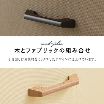 ハンガーラック 引出し2杯 幅40cm 萩原