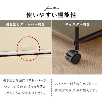 ハンガーラック 引出し2杯 幅40cm 萩原