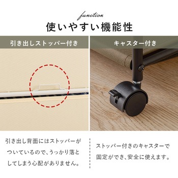 ハンガーラック 引出し2杯 幅75cm 萩原