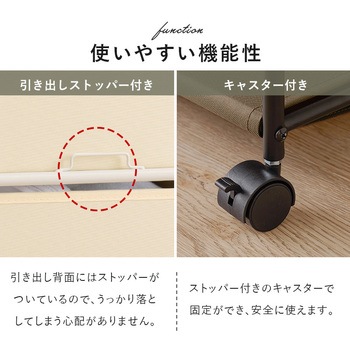 ハンガーラック 引出し5杯 幅80cm 萩原