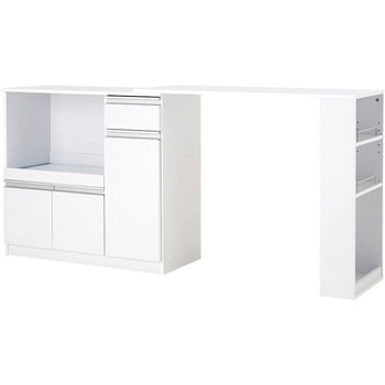 キッチンカウンター 拡張テーブル セット <ミドルタイプ 幅89cm> 萩原