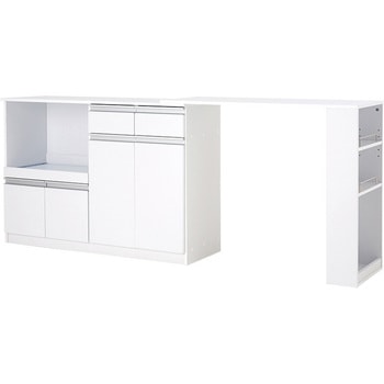 キッチンカウンター 拡張テーブル セット <ワイドタイプ 幅118cm> 萩原