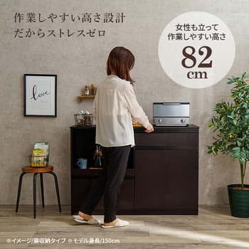 収納力に優れたキッチンカウンター<ワイドタイプ 幅118cm> 萩原