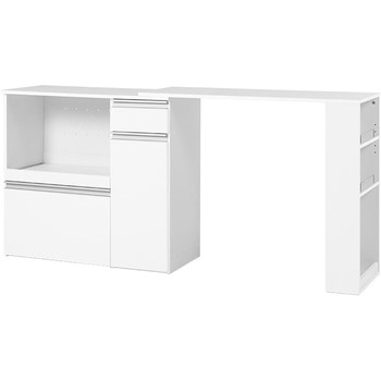 キッチンカウンター&拡張テーブルSET<ミドルタイプ 幅89cm> 萩原