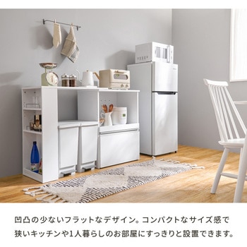 キッチンカウンター 拡張テーブルセット <スリム・収納庫タイプ 幅60cm> 萩原