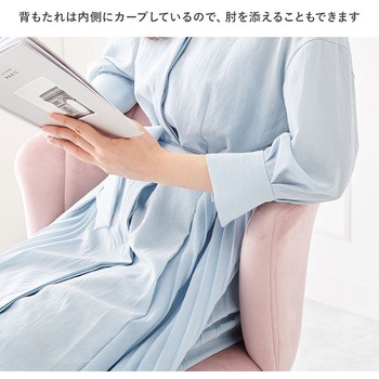 ベロア調×ゴールド脚 シェル型 チェアー ハイバック 萩原
