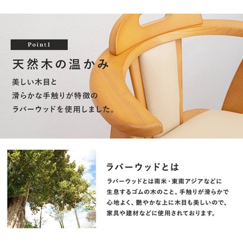 360度 回転 ダイニングチェアー 座面 クッションタイプ 肘付2脚セット 萩原