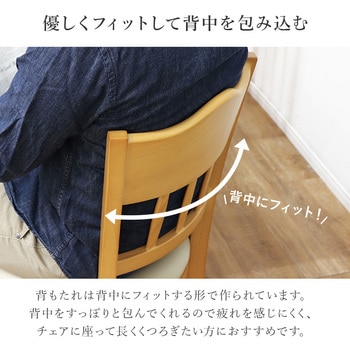 天然木のぬくもりを感じる ダイニングチェア 2脚セット 萩原