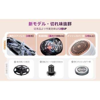 毛玉取り器 [ White ] Torras