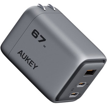 PA-C3-GY USB[d Comet Mix3 67W PDΉ ܂肽ݎ [USB-A 1|[g/USB-C 2|[g] O[ AUKEY(I[L[) 09114370