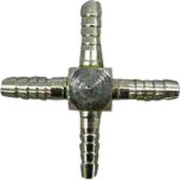 空気機器・パーツ 十字分岐管ホース内径Φ6．5xホース内径Φ6．5 扶桑精機