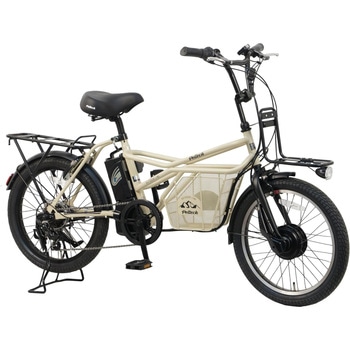 防災サイクル 20型7段変速付電動アシスト自転車 ミニベロeカーゴ 12Ahバッテリー・ノンパンク仕様  【完成組立品】 PELTECH(ペルテック)