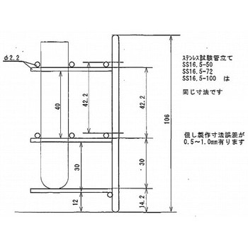 ステンレス製試験管立て 三和化研工業