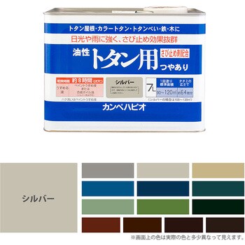 147645251070 油性トタン用 油性屋根用塗料 (つやあり) 1缶(7L