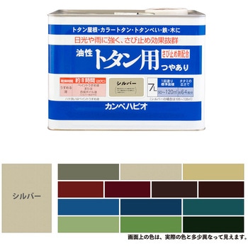 油性トタン用 油性屋根用塗料 (つやあり) カンペハピオ