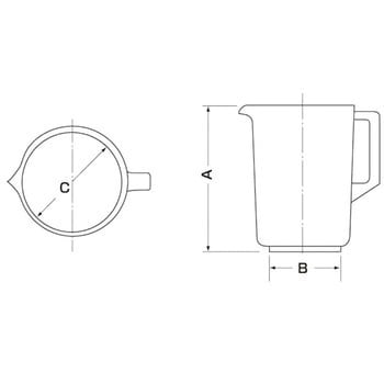 1000mL Grand PFA手なしビーカー 1個 サンプラテック 【通販サイト