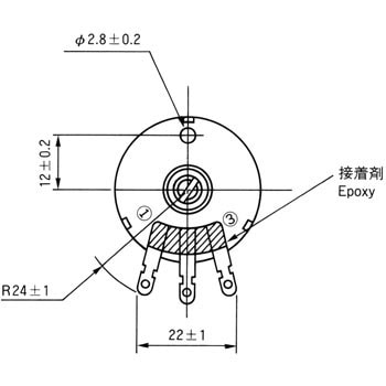 Rv30yns B102 Rv30シリーズ 炭素系可変抵抗器 ポテンショメータ通産機器用 東京コスモス電機 抵抗値 残留 3w以下 公称抵抗値 1k W 通販モノタロウ