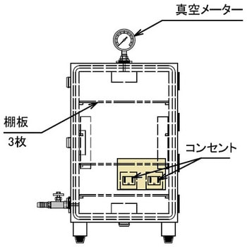 アズワン AS ONE 上口デシケーター（バルブ別売） 280S280V/T150 3