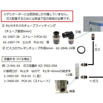 ガス置換デシケーター(SUSウォールタイプ) アズワン