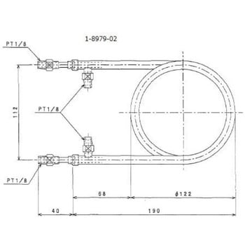 NH-S2 二重管式熱交換器(ステンレス) 1台 アズワン 【通販モノタロウ】