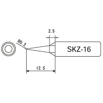 エンジニア 半田コテチップ SKZ-16 2mvetro SKZ-16 半田コテチップ 1本 エンジニア 【通販モノタロウ】