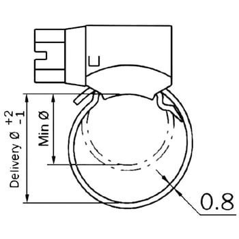 11-17 ABAホースバンド ノバ 9mm SUS316 1個 ABA 【通販サイトMonotaRO】