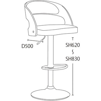 バーチェアー GT656 単品 サンコウ
