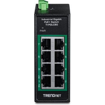 8ポート産業用ギガビットPoE+ DINレールミニスイッチ TRENDnet