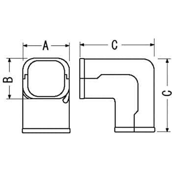 SC-140-I スリムコーナー立面90° 1個 因幡電工 【通販サイトMonotaRO】