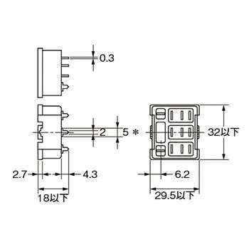 共用ソケット 角形ソケット PT(裏面接続) omron(オムロン)
