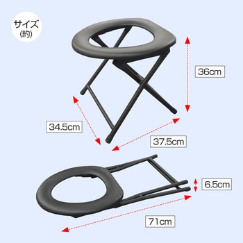 折りたたみ式ポータブルトイレ(簡易トイレ10セット付き) ブレイン
